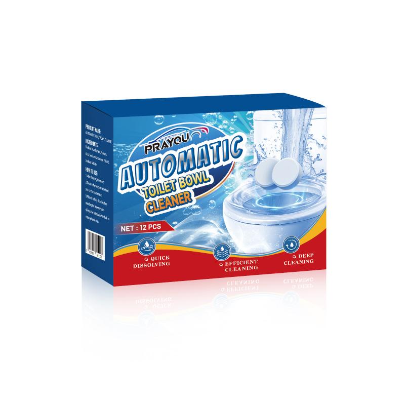 Automatic Toilet Cleaning Tablets 12 Packs - Pulse-Action Deep Cleaning, Instantly Removes Limescale & Urine Odors.
