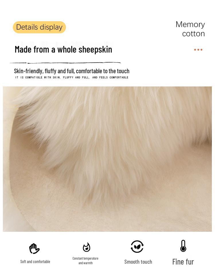 Sheepskin Wool Sofa & Bay Window Cushion Mat