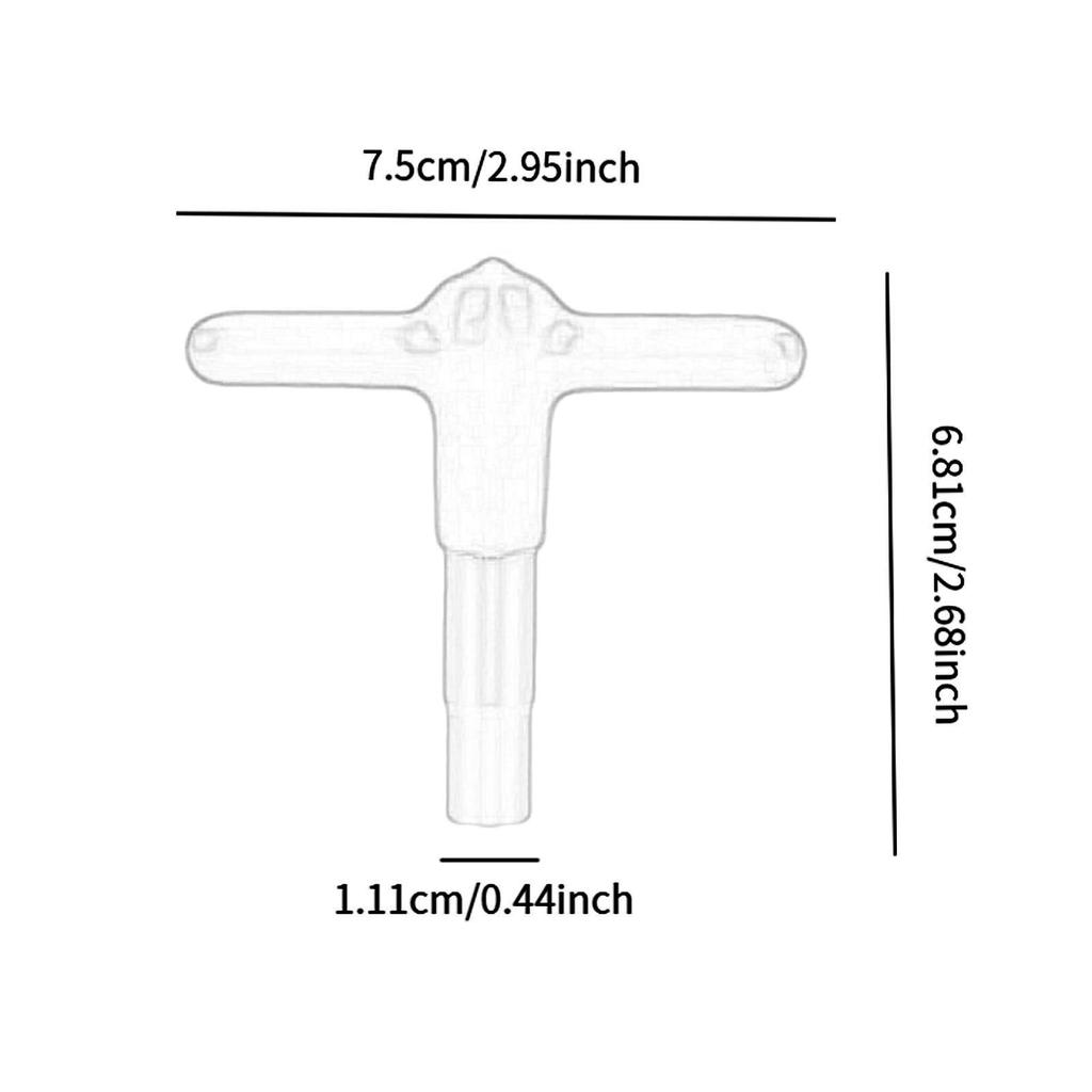 Drum Tuning Key Adjustment Wrench T Shape Handle Versatile Sturdy Percussion Hardware Tool for Acoustic and Electronic Drums