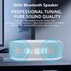 Bluetooth-Lautsprecher Stereo-Lautsprecher Kabelloses Ladepad LED-Licht Wecker Schnelles kabelloses Laden für iPhone Samsung Xiaomi