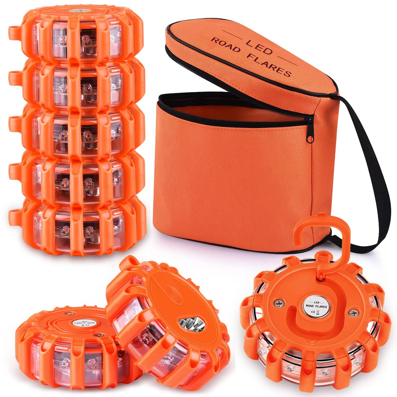 

VancleLED Road Flare Warning Light Emergency Signal Light Roadside Safety Light Emergency Flashing Signal Light Intense Flash Car Emergency Lamp