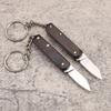 Stainless Steel Mini Portable Folding  Pocket Knife  Sandalwood Handle Keychain Unpacking Cutter Outdoor EDC Tool for Camping
