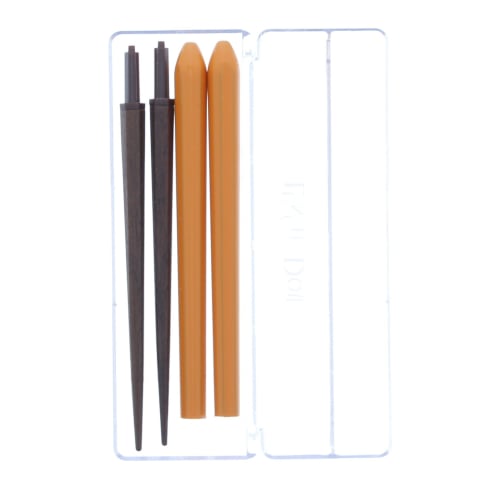 Ranchido Chopstick Case, My Chopsticks, Chopstick Holder Set, Lacquered Wooden (Natural Wood), Orange