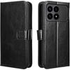 Flip Case for Xiaomi Poco F8 Pro, Crazy Horse Wallet, Black