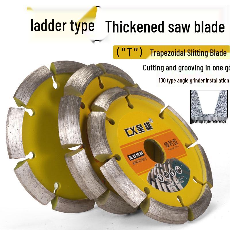 100x Disc Diamantat - În Formă de T, Canelură V, Disc pentru Tăiere Uscată pentru Marmură & Piatră