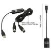 Universal MIDI to USB in OUT Cable Converter Line LED Indicator Electronic Music Accessory