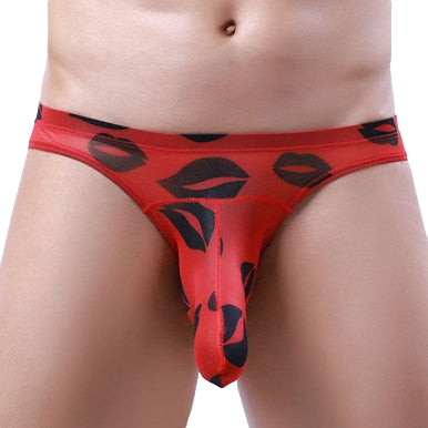 KISS LIPS Red Briefs - MenSexyWear - Sexy Briefs