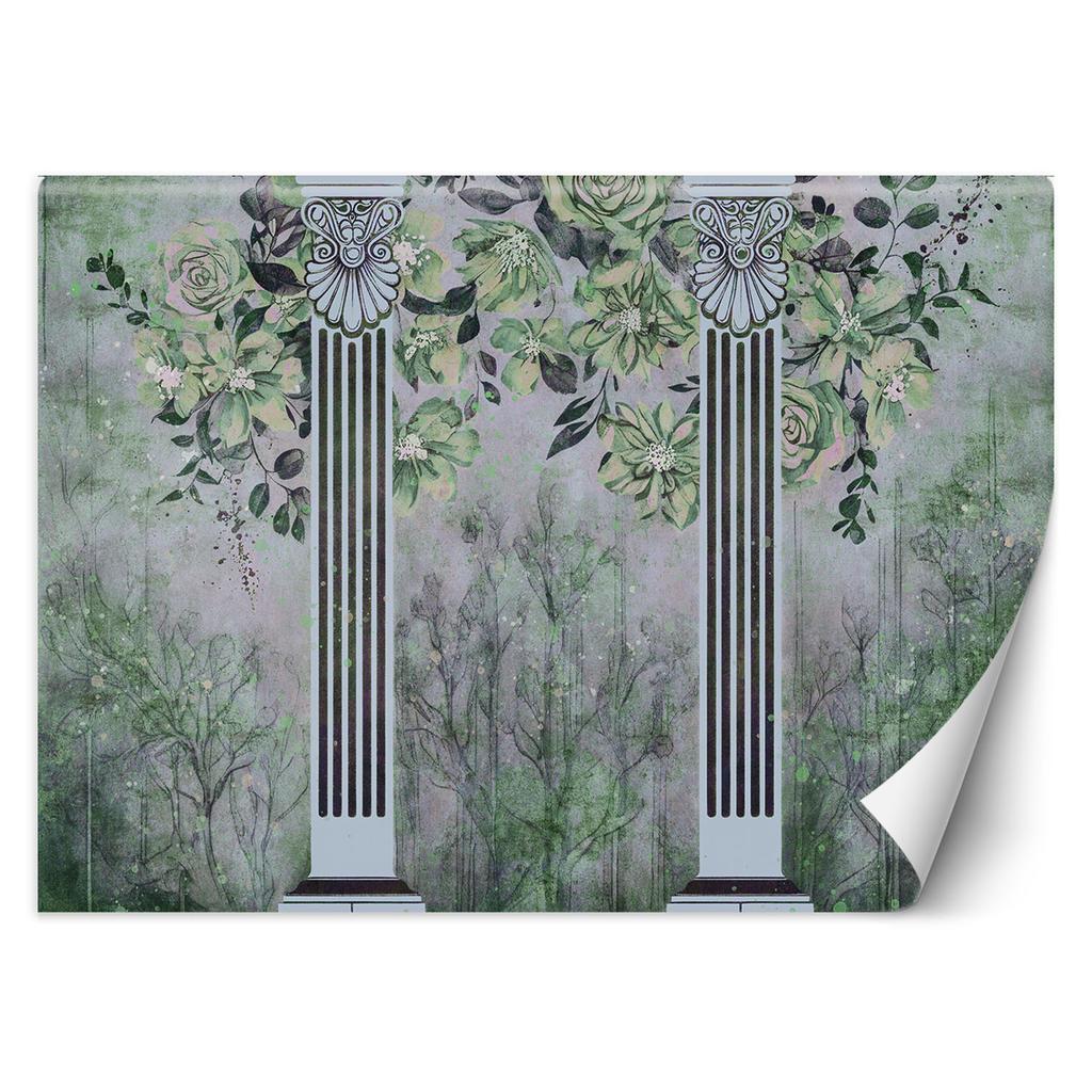 Wallpaper Ancient columns and flowers