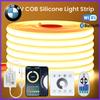 220V Dimmable COB LED Strip Light WIFI Bluetooth Wall Touch 23key Remote Control Power Kit 288LEDs/M Waterproof Flexible Lamp