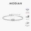 MODIAN 1CT Emerald Cut D Moissanite Tennis Bracelet 925 Silver Wedding Elegant Bracelets For Women Daily Jewelry