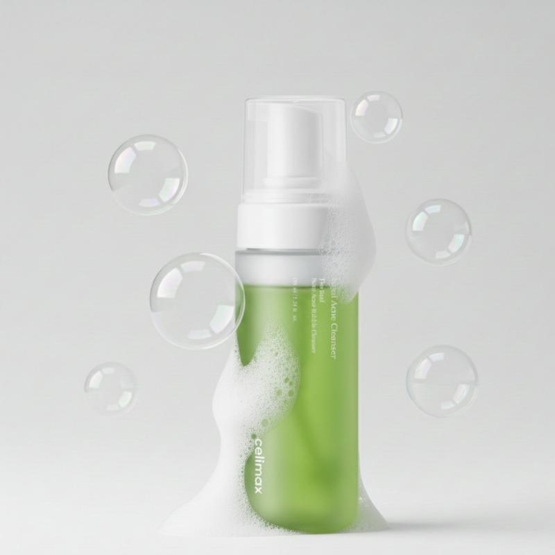 CELIMAX The Real Noni Acne Bubble Foam Cleanser 155ml – Gentle Acne Care Foaming Cleanser with Noni Extract