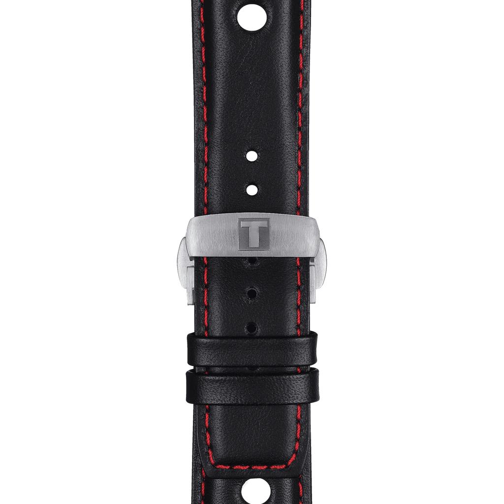 Tissot Leather Strap black Dial Men's Fashion Watch T100.427.16.051.00