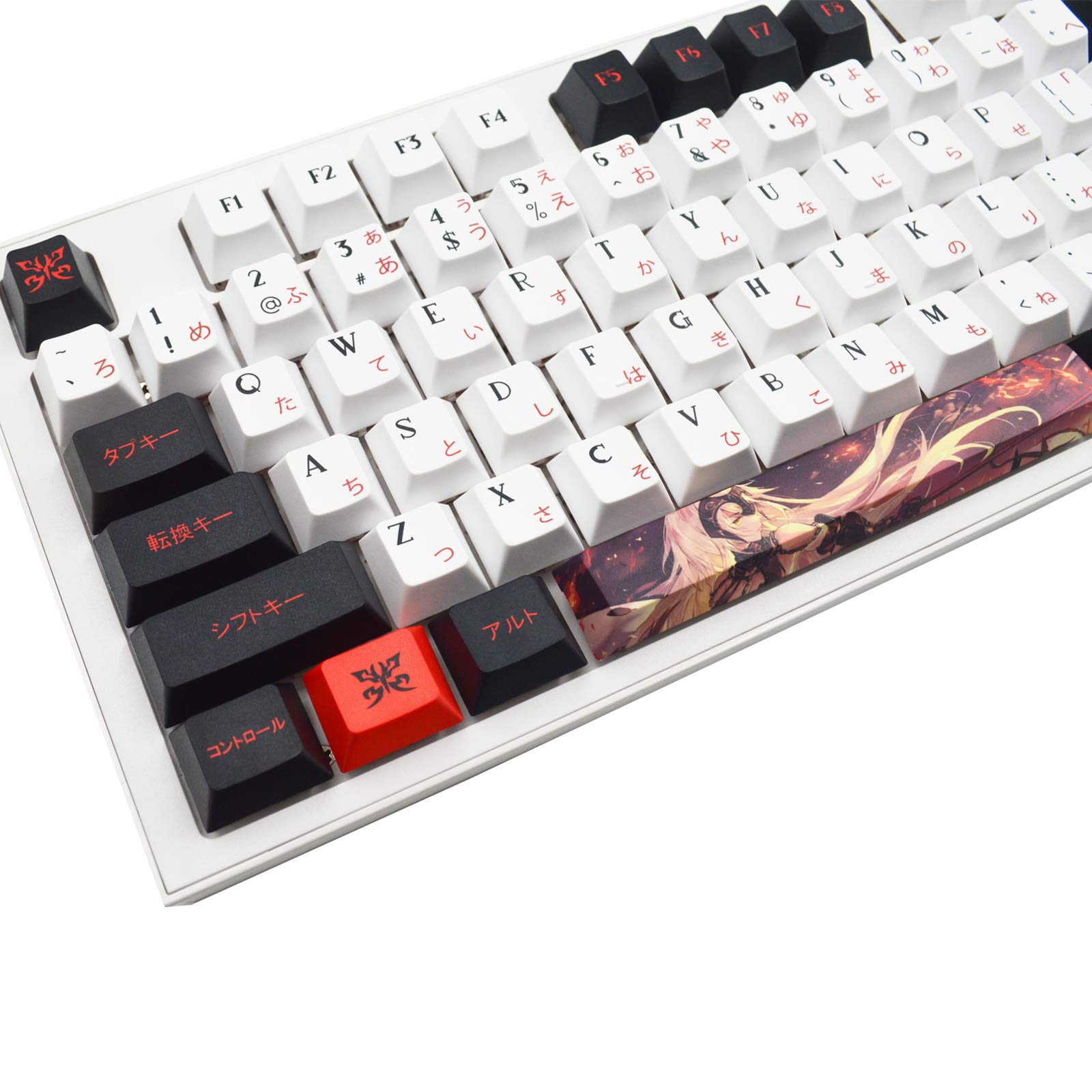 

Keycap Аніме японська розкладка PBT Cherry Profile для механічної клавіатури 60/64/68/87/104/108 білий