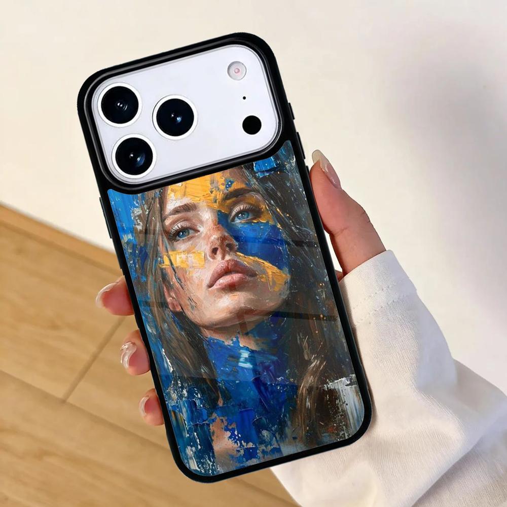 U/kraine Ukrainisches Mädchen Handyhülle Für Apple iPhone 17 air 16 Pro Max 15 Pro Max 14 13 12 11 Mini Rückseite