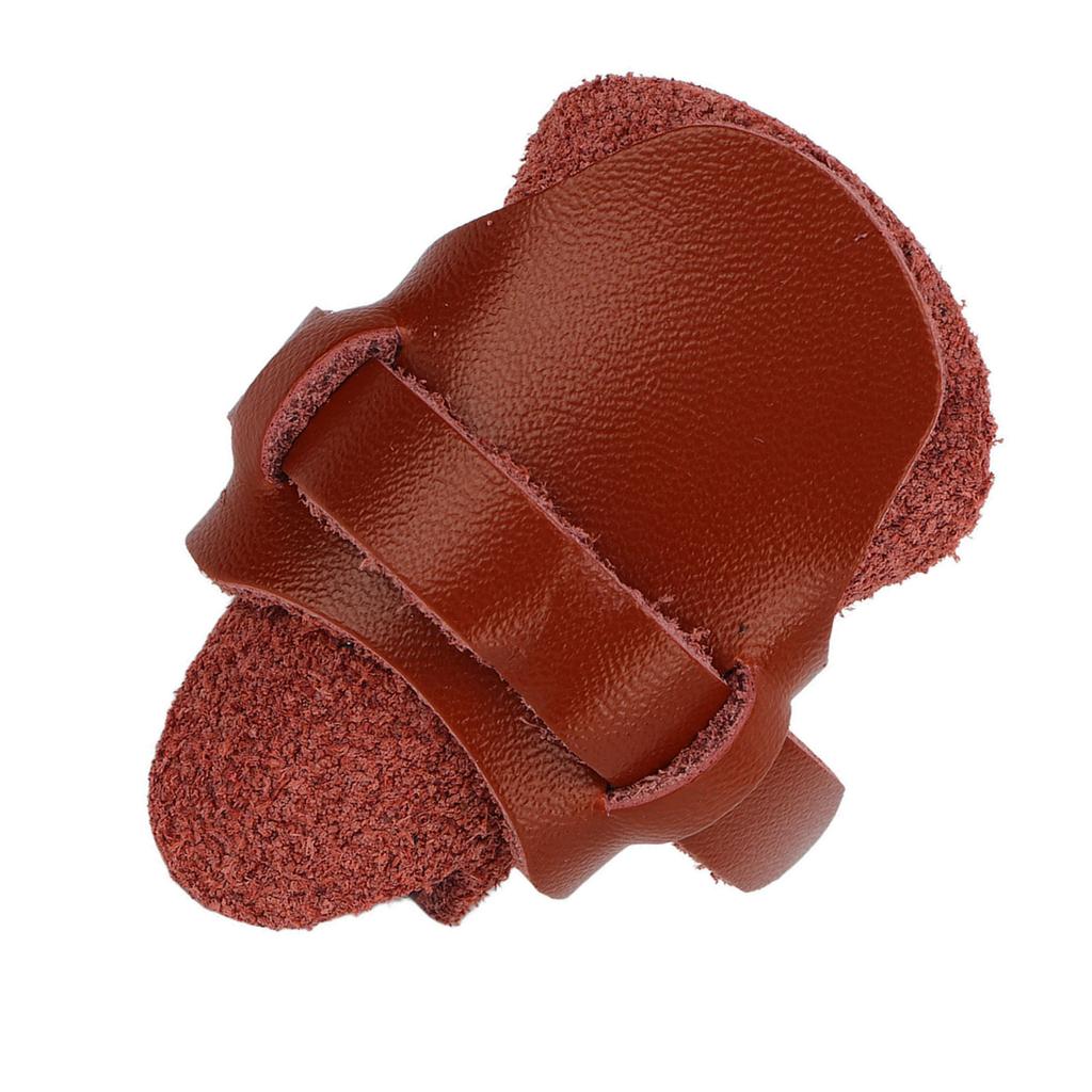 Archery Thumb Guard Thumb Ring Sheepskin Soft General for Training Traditional Hunting Bow Recurve Bow Brown