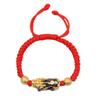 Dragon Knot Sterling Silver Color-Changing Pixiu Bracelet - Men's Woven Rope Pikachu Gift for Boyfriend