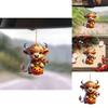 Car Whimsical Halloween Mirror Ornament Vibrant Acrylic Pumpkin Decoration Hanging