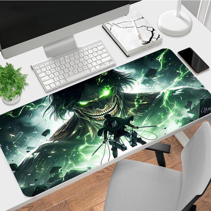 Attack Titan XL Gaming-Mauspad Rutschfeste Gummibasis Genähter Rand Wasserdichte Schreibtischmatte für PC Laptop Gamer Büro Computerzubehör C929142