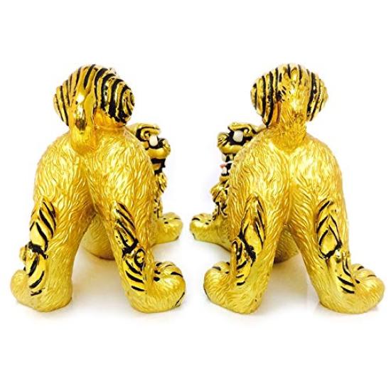 Okinawa souvenir Shisa figurine miniature entrance golden lion Shisa horizontal