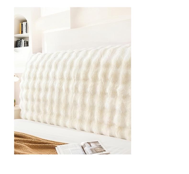 Elastic Upholstered Headboard Cover - Soft, Dustproof & Thickened Protector for Solid Wood Headboards
