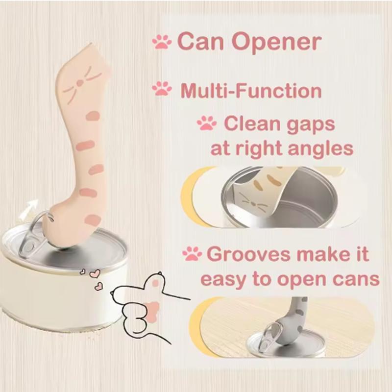 Cat canned spoon can opener fresh-keeping lid cat canned sealing lid cat strip feeder squeeze spoon pet sealing lid