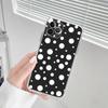 Custodia per telefono in silicone morbido con texture zebrata di mucca dalmata bianca e nera per iphone 14 13 12 11 Pro Mini XS MAX 8 7 6 Plus X XS XR
