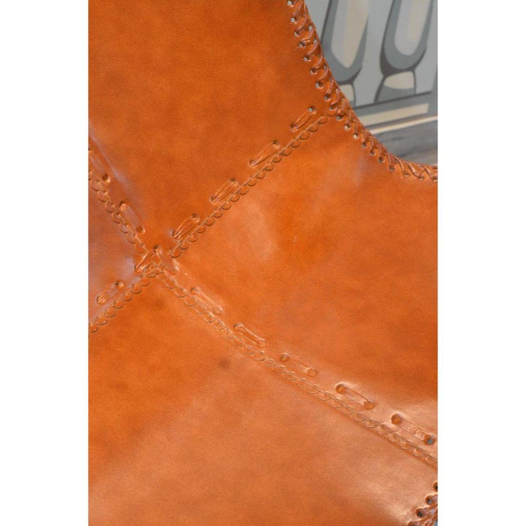 Leather Butterfly Chair, Tan Brown Color Relexing Chair, Home Decor Furniture