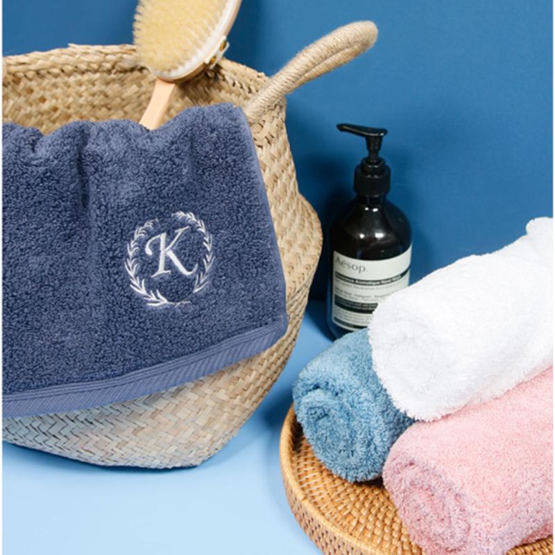 Songwol towel Kaiser 40 count combed cotton 180g 5 sheets Dark Blue