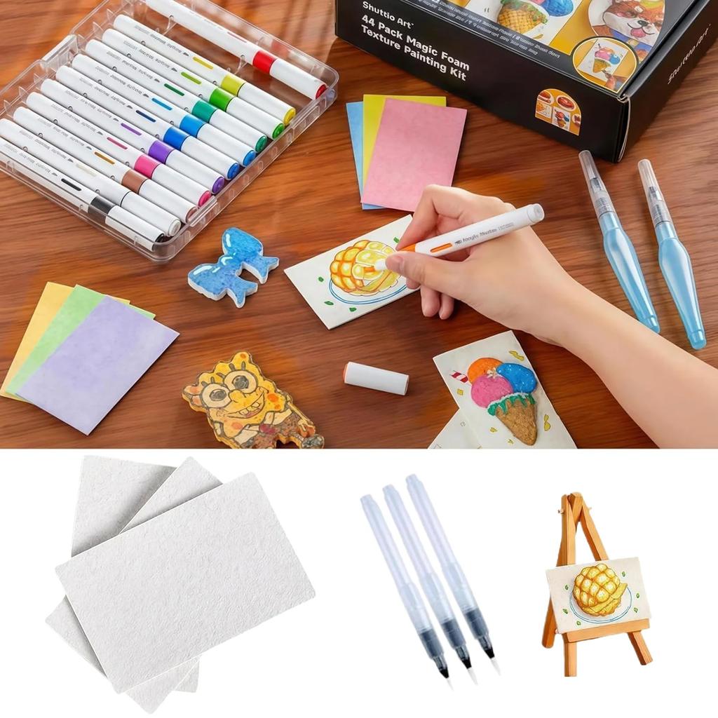 Foam Texture Painting Paper Textured Abstract Painting Art Paper Magic Painting Paper 3D Blank Painting Paper for Boys Girls