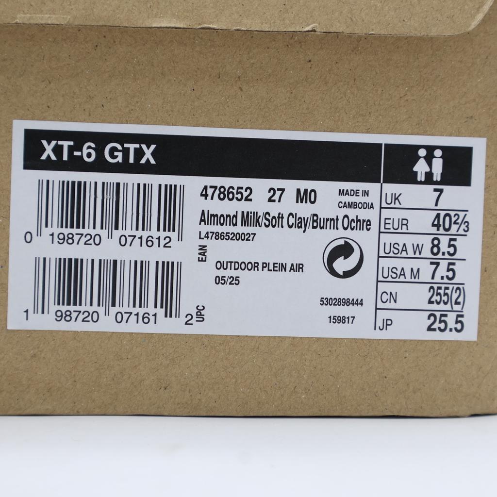 L47865200 Salomon XT-6 GORE-TEX Almond Milk Soft Clay Burnt Ochre (Men's)