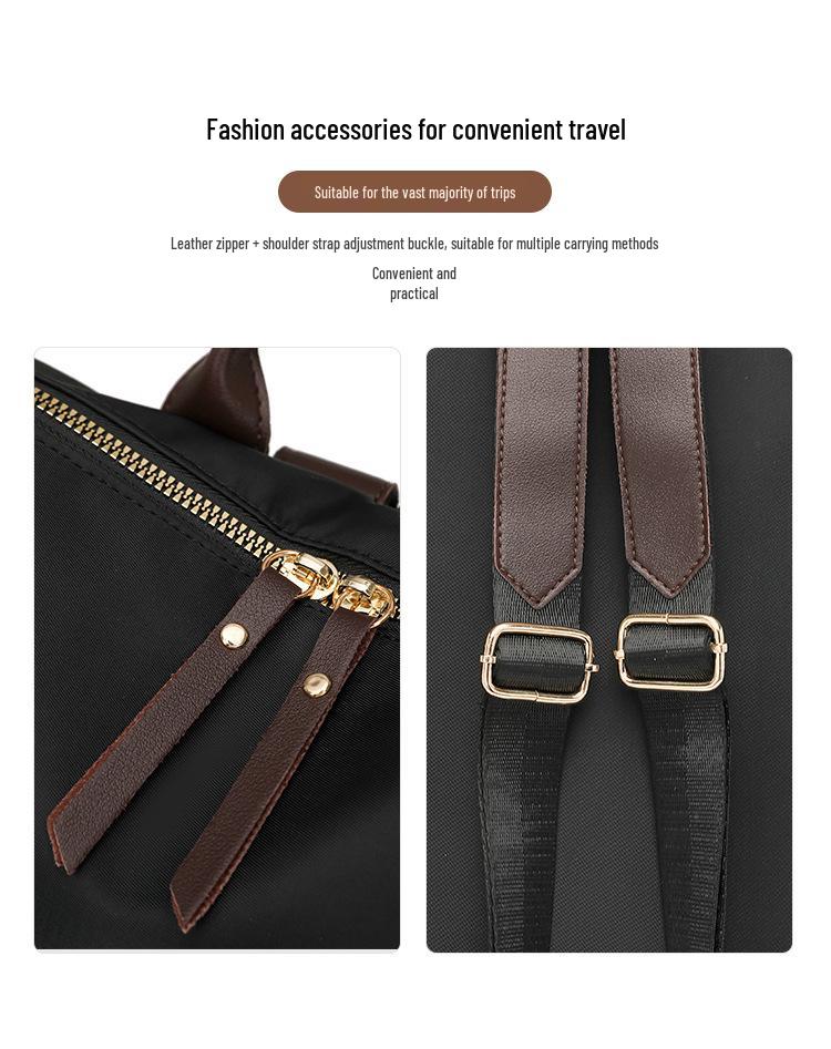 2026 Retro Korean Style Women's Double Shoulder Embroidery Backpack - Large Capacity Multi-Pocket Travel Bag