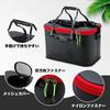 Foldable Fishing Bucket with Lid for Fishing Outdoor Storage Tackle, (Gray, 50cm)