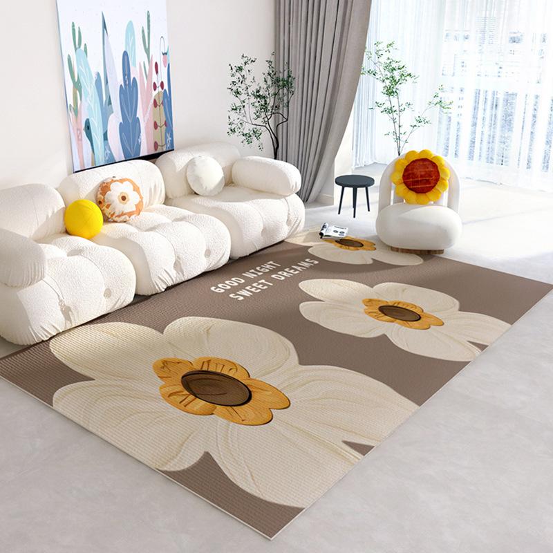 Minimalist All-Over Carpet for Living Room Wash-Free Large Area Floor Mat Sofa Side Rug Coffee Table Decor Simple Home Aesthetic