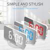 Digital Alarm Clock Large Display LED Mirror Electronic Clocks with Snooze Dual USB Ports 3 Adjustable Brightness Home