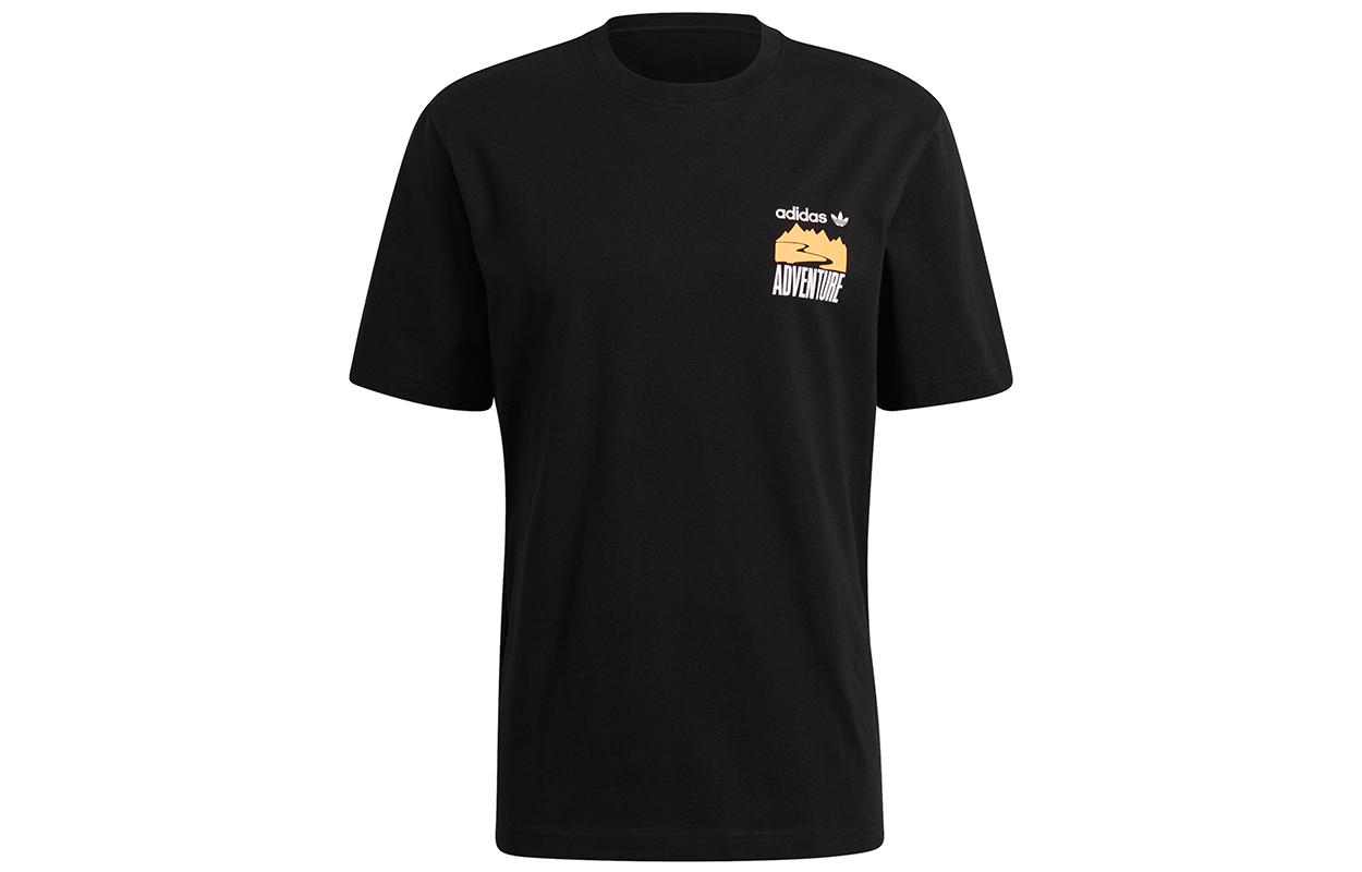

Adidas Originals T Shirts Men s Black Crew Neck Moderate Straight Fit GN2367 M