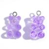 Colorful Transparent Bear Resin Pendant for DIY Jewelry and Keychains