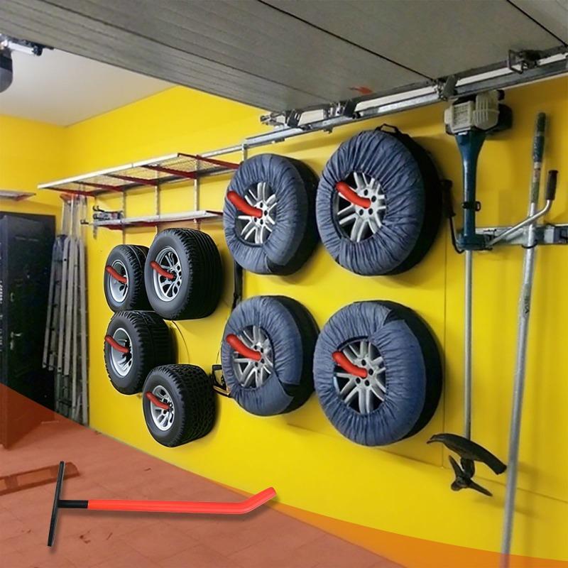 1PCS ladder garage garden tool hook set, tire hook wall load-bearing storage metal tire