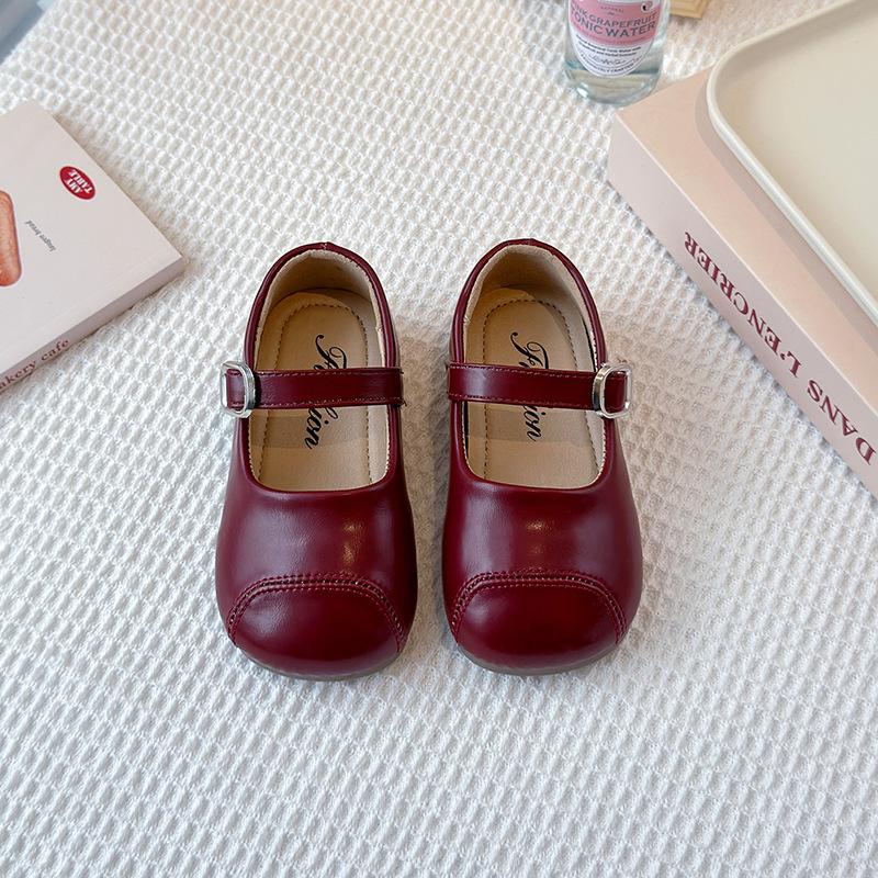 Children's leather shoes, new spring models, loafers, shallow princess shoes, fashionable single shoes, toddler shoes, white shoes, trendy