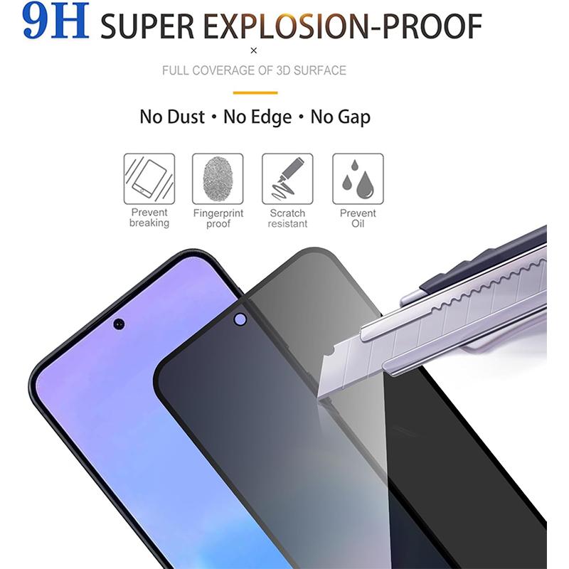 2 Pack Privacy Screen Protector for Samsung Galaxy A57 A37 S26 Plus S25 S24 FE A56 A36 A55 A35 [Anti-Spy Tempered Glass] Anti-Scratch, Bubble-Free