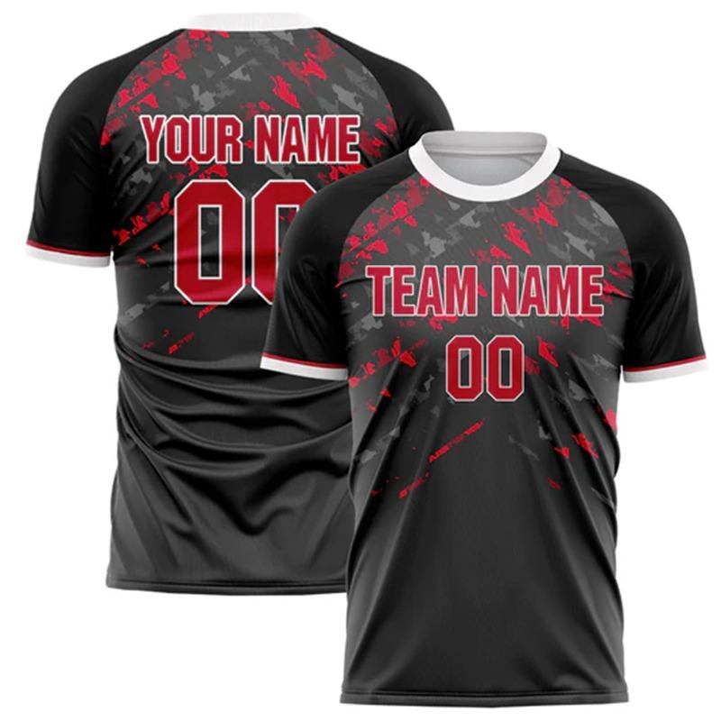 Football T-shirt Personalized DIY Crew Neck Grey Sports T Shirt Loose Quick Team Uniforms