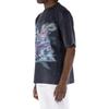 We11done Ss24 Rabbit Print Vintage Wash Round Neck Drop Shoulder Short Sleeve T-Shirt Unisex T-Shirt Black WD-TT0-24-729-U-BK