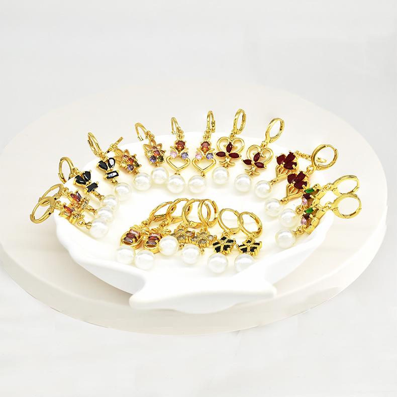 Modische Übertriebene Perlen-Quasten-Ohrringe für Damen Elegante Vielseitige Gesichtsschlankmachende Hängeohrringe Schmuck