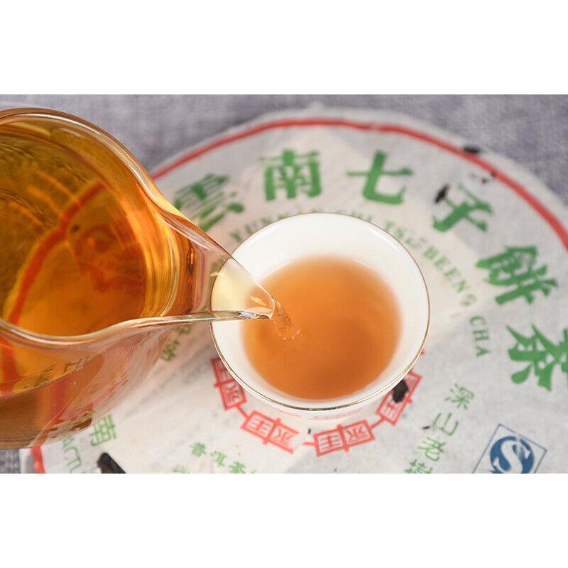 Чай Пуэр Сырой чайный пирог 400 г Старое чайное дерево Чайный пирог Полезный напиток — фото 7