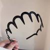 Korean Brown Resin Wave Toothed Headband For Women Girls Hair Comb Zigzag Band Notched Headband Hair Accessories