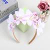 1PC Women Girls Flower Headbands Wedding Party Headdress Hair Accessories For Bridal Floral Satin Hairbands Headwear