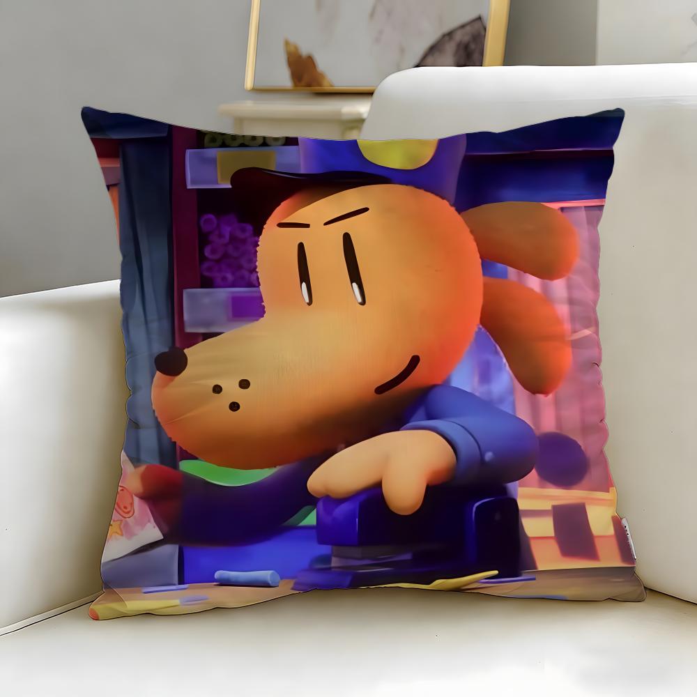 Popularna poszewka na poduszkę z kreskówki Dogman – Miękka i łatwa do prania – Uniwersalna do sofy, łóżka, podróży i biura