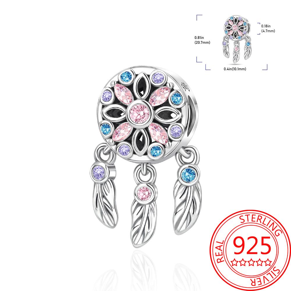 Authentic Original products Copper Metal Colorful tulip flowers animal Cow Pendant Bead Component Compatible With Bracelet High Quality Fine Jewelry