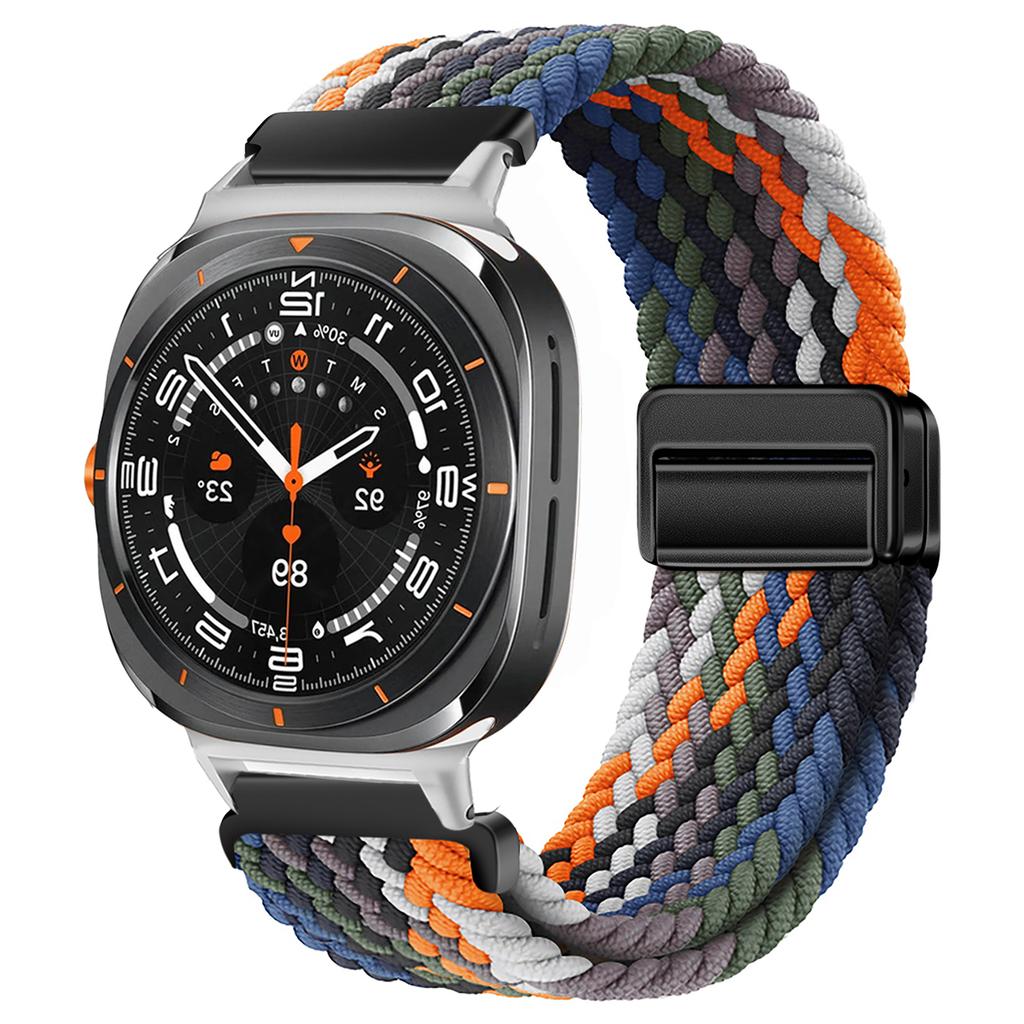 For Samsung Galaxy Watch Ultra Strap 47mm Accessories Magnetic Nylon Braided sport Bracelet Correa Galaxy Watch 7 Ultra Band