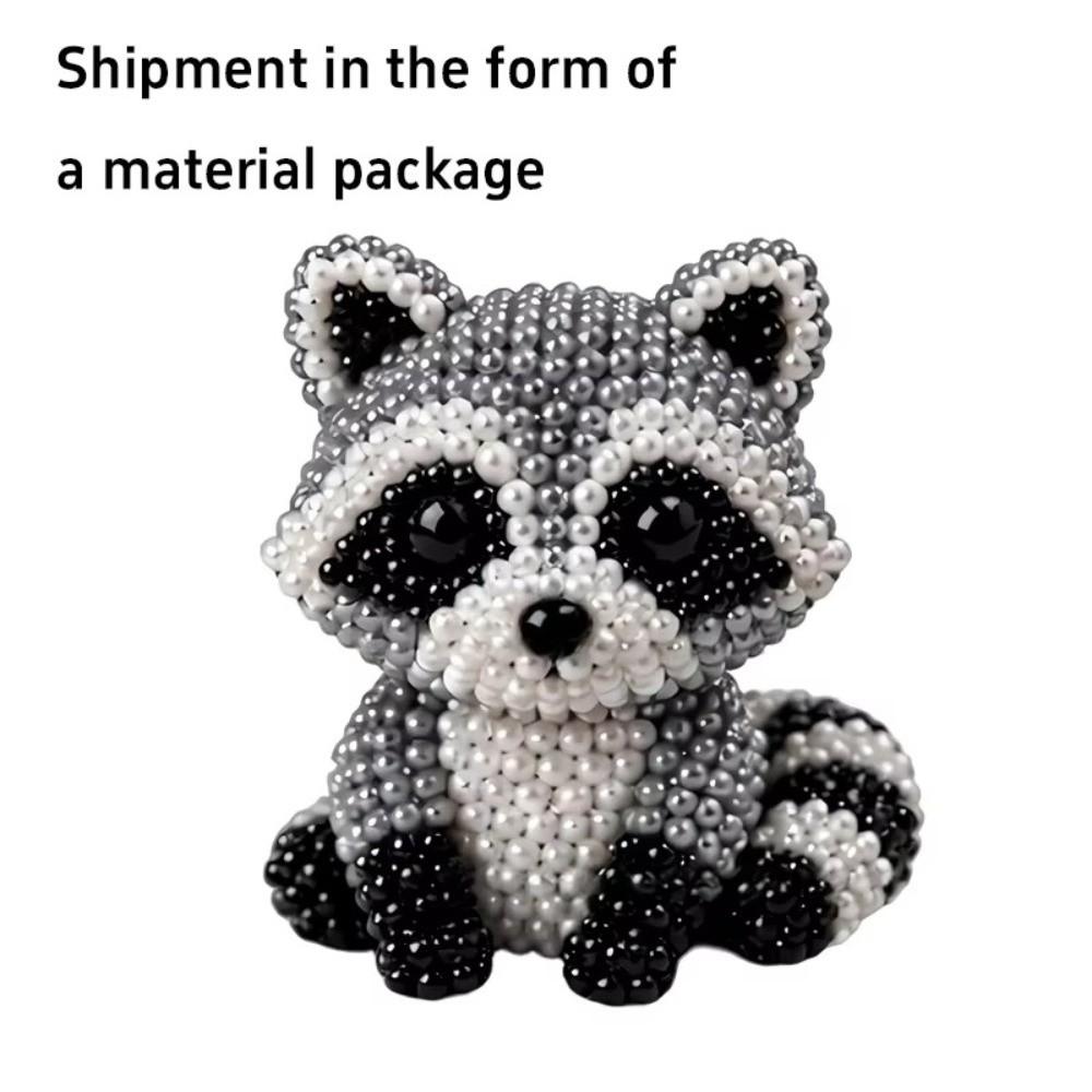 Craft 3D Beaded Animal Kit Animal Shape DIY Bead Craft Kit DIY 3D Beaded Ornament Set Home Decor