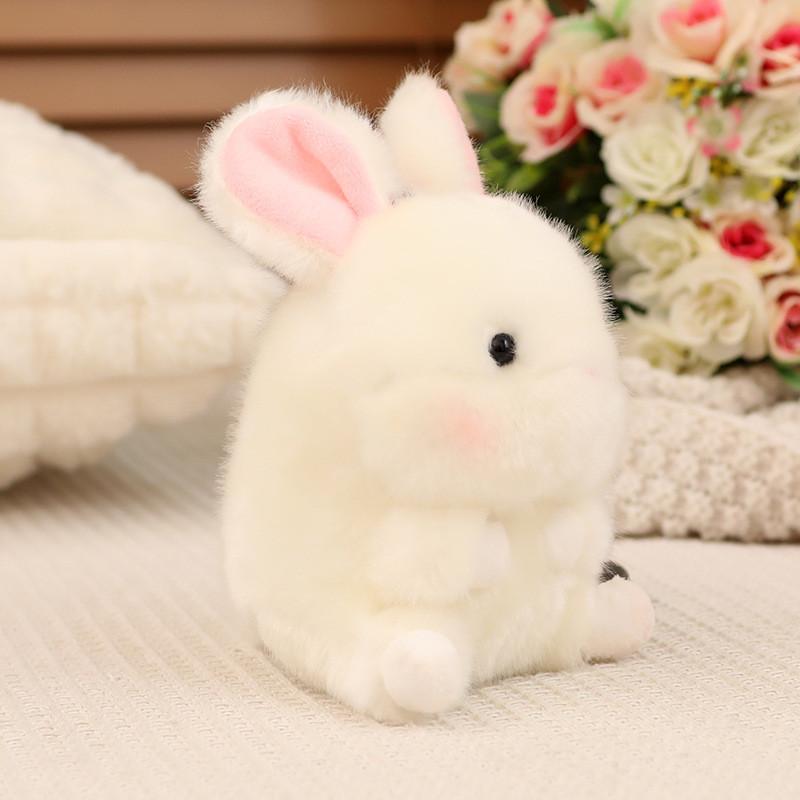 Fluffy And Cute Plush Animal Character Keychain Ideal For Bag Charm And Gift